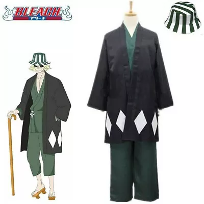 £40.79 • Buy Anime Bleach Urahara Kisuke Gotei13 Cosplay Costume Kimono Halloween Full Outfit