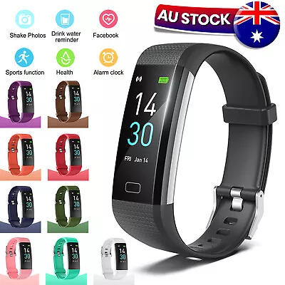 Smart Watch Fitness Tracker Bracelet Heart Rate Blood Pressure Oxygen Monitor • $32.99