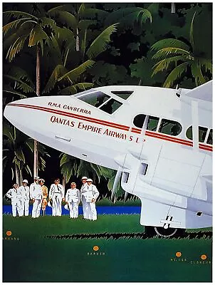 9790.Qantas Empire Airways.crew Waiting To Board.POSTER.decor Home Office Art • $49