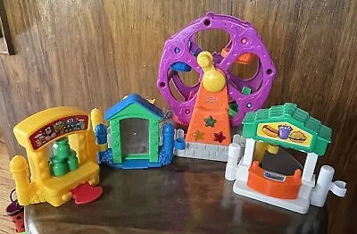 Fisher Price Little People 1993 Carnival Ferris Wheel Mirror Game Food Stand • $19.99