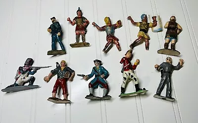 Marx Hong Kong Mixed Lot Of 10 Soldiers Warriors Pirate Figures Figurines 2.5” • $9