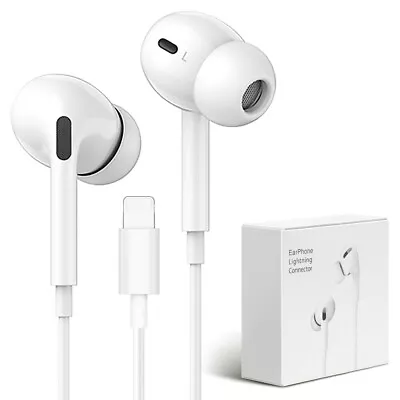 For IPhone 14 IOS16/+ Handsfree Wired Headphones Earphones Earbud With Mic-White • $44.64