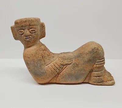 Mexican Folk Art Terracotta Clay Pottery Figure Man Reclining Aztec Mayan Style • $24.99