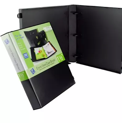 UniKeep 3 Ring Binder Black 1.5 Inch Spine With Overlay • $4.99