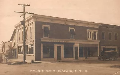 Madrid N. Y. Madrid Bank RPPC Vintage Postcard • $29.95