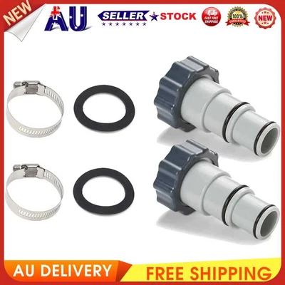 $15.49 • Buy Hose Adapter Kit For Intex Fit ARU Threaded Connection Pumps Swimming Pool Parts