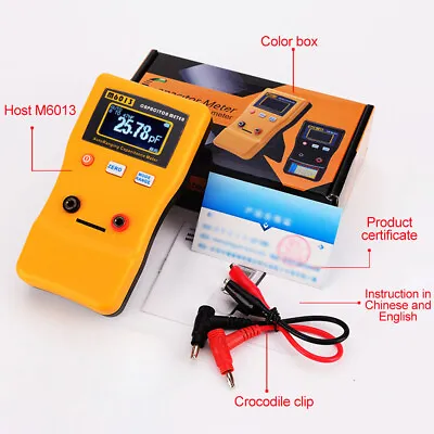 M6013 LCD High-precision Capacitor Meter For Capacitance Resistance Measurement • $47.39