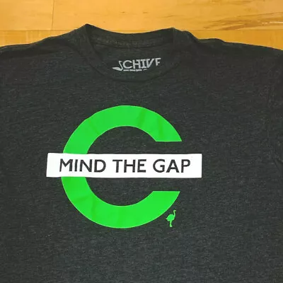 Chive Tees  Mind The Gap  Dark Charcoal Grey T-Shirt Green C Size Large Preowned • $15