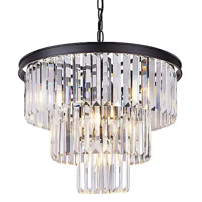E12 Crystal Chandelier LED Ceiling Light Fixture Pendant Hanging Lamp Home Decor • $113.99
