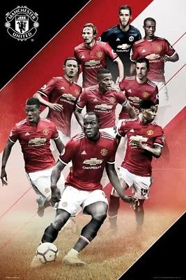 MANCHESTER UNITED - PLAYERS COLLAGE 2018 POSTER 24x36 - FC SOCCER FOOTBALL 34302 • $9.50