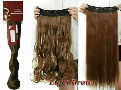 5 Clips One Piece THICK 100% Natural Clip In Hair Extensions Full Head As Human • $10.30