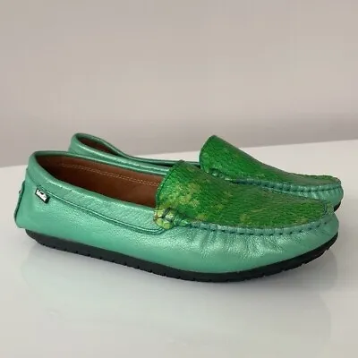 Venettini Gordy Green Leather Loafer Size EU 38/ 7.5 • $19.95