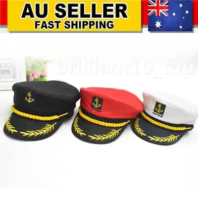 $11.29 • Buy Sea Sailor Yacht Boat Captain Hat Navy Cap Skipper Costume Party Fancy Dress M1