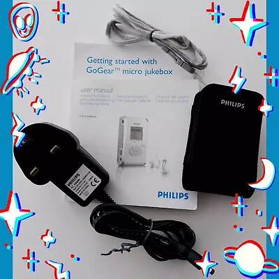 ORIGINAL AC Mains Charger Adaptor Philips GoGear Micro Jukebox + Case +manual • £3.20