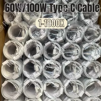 60W/100W Type C To USB C Cable Fast Cord For IPad Mini/Macbook Pro/iPhone 15 Lot • $308.77