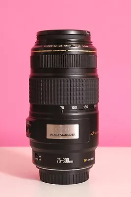 Canon EF 75-300mm F/4.0-5.6 IS Ultrasonic USM Telephoto Lens EXCELLENT! • $368
