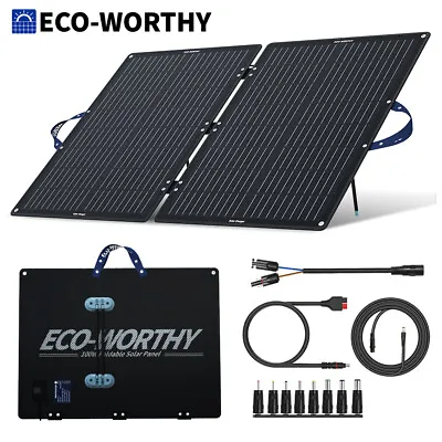 £99.99 • Buy 100W Watt 12V Portable Foldable Solar Panel Kit Camping Charger Power Station RV