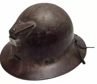 Vintage MSA Fiberglass Skullgard Hard Hat Miners Helmet Cage Liner Lamp Bracket  • $79.99