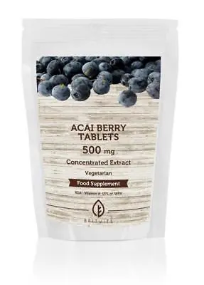 Acai Berry Extract 500mg Tablets 30-60-90-120-180-250-500-1000 • £6.96
