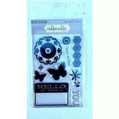 My Mind's Eye Stamp Set Memorable  Hello  Acrylic Butterflies New  • $9.99
