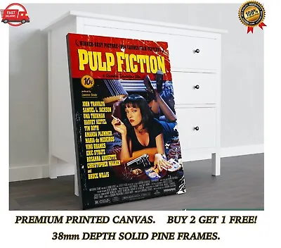 Pulp Fiction Classic Movie Large CANVAS Art Print Gift A0 A1 A2 A3 A4 • £44.10