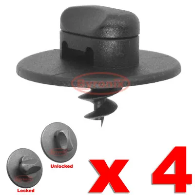 Vw Floor Mat Carpet Screw Clips Screws Plastic Turn Lock Oval Hole X 4 • $5.41