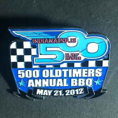 2012 Indy 500 Oldtimers Old Timers Annual BBQ Enameled Lapel Hat Pin NOS Scarce • $24.99