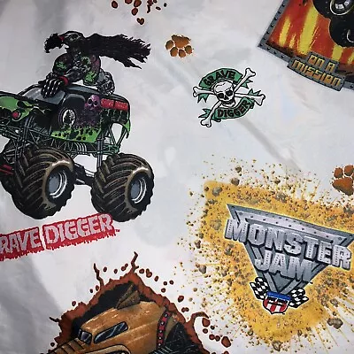 2013 Monster Jam Monster Trucks Size Full Flat Sheet ONLY • $14.99