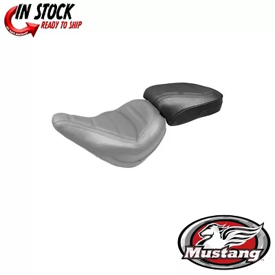 Mustang Quad Stitch Passenger Seat For Mustang Solo 2018-21 Harley Softail FLSL • $271.40