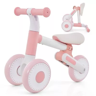 Baby Balance Bike 4 Wheels Toddler First Bike No Pedal Infant Baby Walker Riding • £32.95