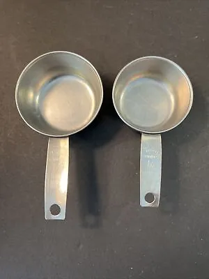 Vtg Foley 1/3 & 1/4 Cup Replacement Measuring Cups Stainless Steel USA • $9.99