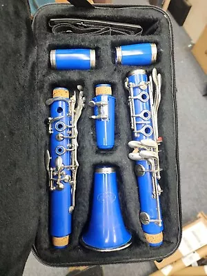 Band Approved Sky Blue Clarinet W Mouthpiece Reeds Cloth And More • $69.99