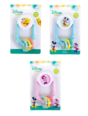 Disney Baby Rattle From Birth BPA Free Toys Pooh Tigger Minnie Teether Toy Gift • £5.99