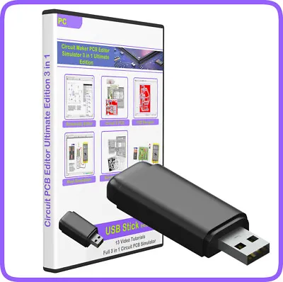 PCB Design Software Electronic Circuit CAD Simulator Workshop Ultimate USB Stick • £23.87