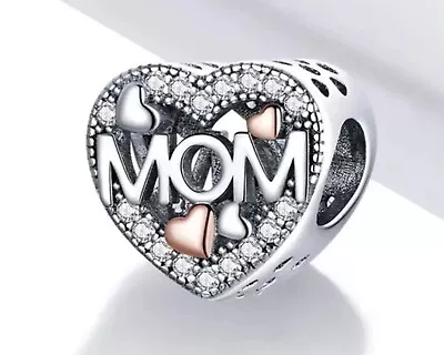 Mom Charm 925 Ale Sterling Rose Gold • $12.75