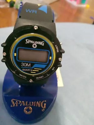 Vintage Spalding Waterproof Digital Mens Sports Watch 30 M Quartz.  New In Case! • $4.99