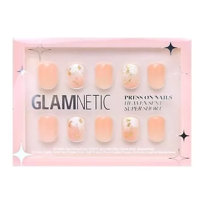 Glamnetic Press On Nails - Heaven Sent | Super Short Round Semi-Transparent N... • $33.74