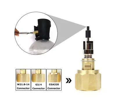 HPA Refill CO2 Cartridge Needle Charger Adapter Adaptor Fit W21.8 CGA320 G3/4 • $14