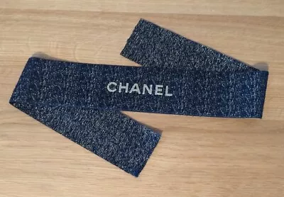 Chanel Metallic Glitter Ribbon Authentic Gift 5.5cm X 68cm Black Gold • £5