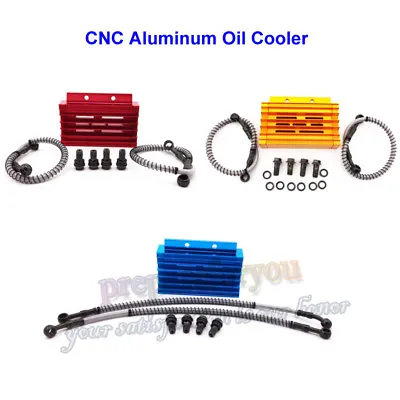 CNC Cooling Radiator Oil Cooler For 125cc 140cc YX Lifan Zongshen Pit Dirt Bike • £38.68