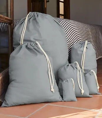 Westford 100% Cotton Drawstring Bag Laundry STUFF BAG Shoes Xmas Sack Stocking • £4.71
