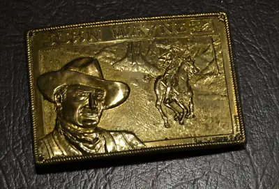 Rare John Wayne Patented Limited Edition Brass Belt Buckle No 3425 • $89.99