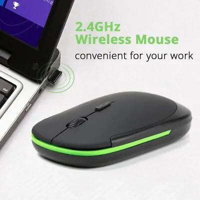 2.4 GHz Wireless Cordless Mouse Mice Optical Scroll For PC Laptop Computer + USB • £5.49