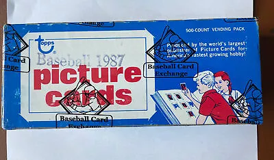 1987 Topps Baseball Unopened Vending Box Bbce Wrapped Fasc From A Sealed Case • $24.99