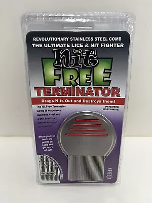 NEW Nit Free Brand Terminator Comb Head Lice Stainless Steel Uni-sex Essential • $12.50