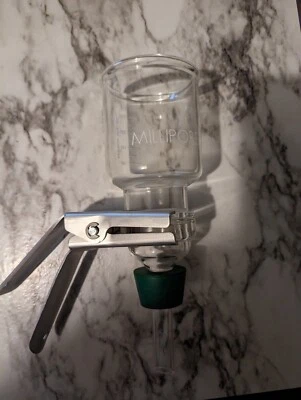$80 • Buy Set Millipore 300ml Glass 47mm Graduated Vacuum Filtration Funnel W Metal Clamp