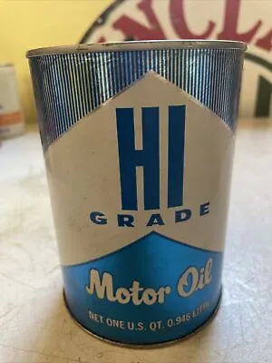 $10.50 • Buy Vintage 1 Quart HI Grade Motor Oil Can Full