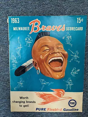 1963 Phillies At Milwaukee Braves Unscored Program • $20.97