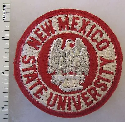 NEW MEXICO STATE UNIVERSITY ROTC PATCH (Red) Cut Edge Vintage ORIGINAL • $7.15