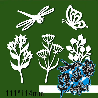 £4.19 • Buy Flowers Butterfly Dragonfly Craft Metal Cutting Dies Scrapbooking Card Stencil 